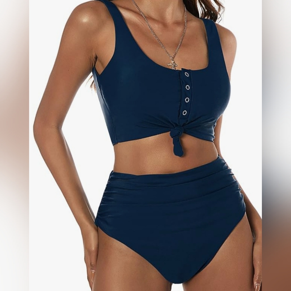 NWT 2pc nevy blue swimwear.